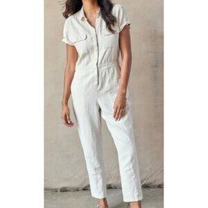 Outerknown S.E.A. Suit Women Size 12 Short Sleeve Jumpsuit FLAWED NWT
